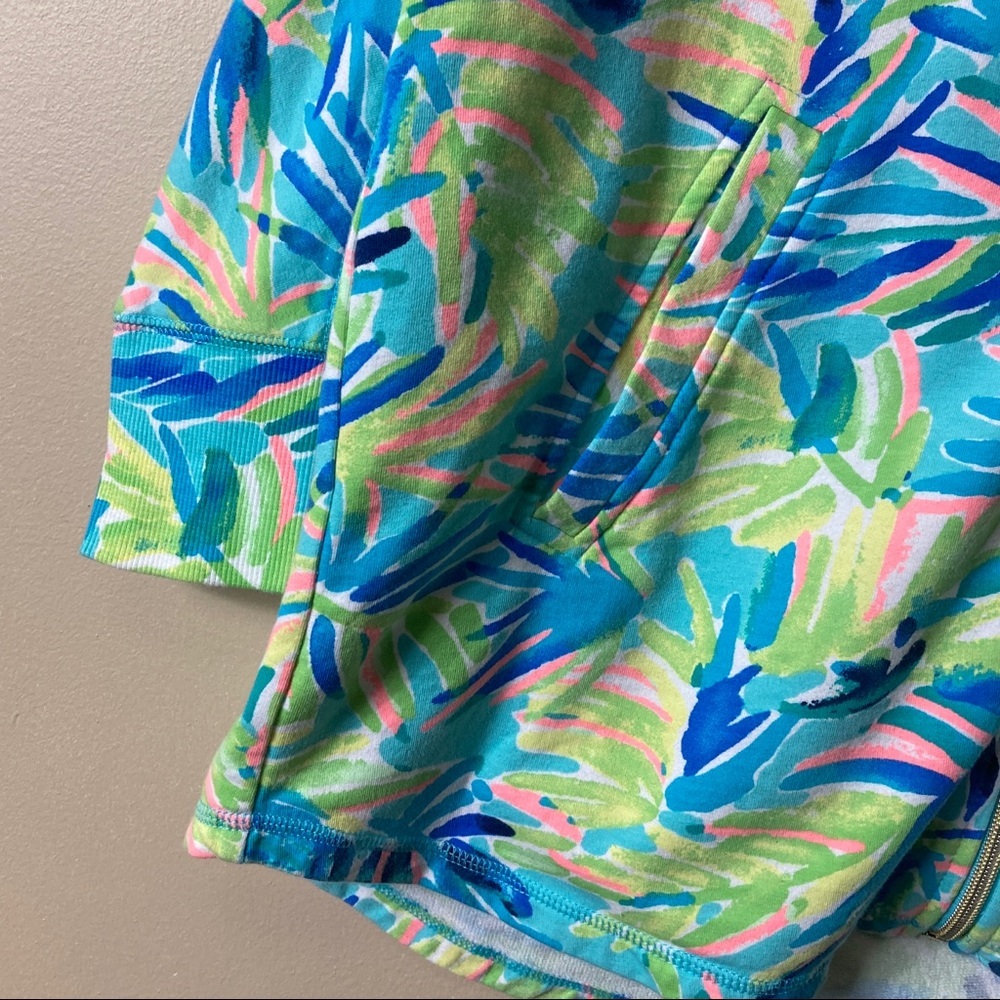 Lilly Pulitzer Deedee Swing Floral Print Zip Jacket In Serenity Now View 4